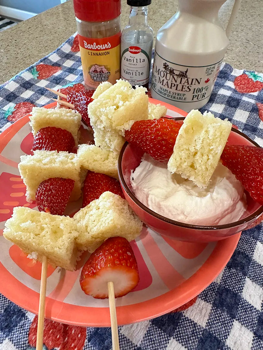 Summer Strawberry Shortcake Kabobs