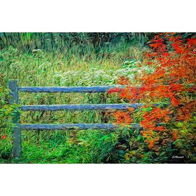 Olde Meadow Fence Canvas
