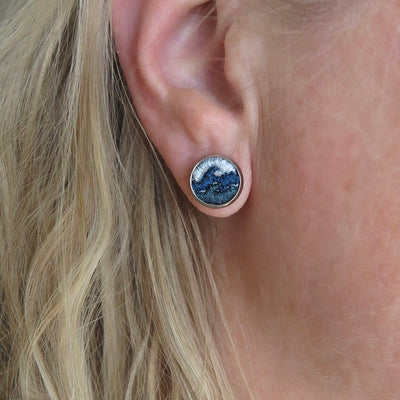 Ocean Embroidered Earrings