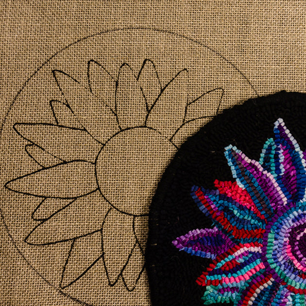 Flower Rug Hooking Pattern Excellence NB