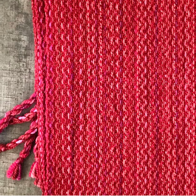 Hocosa Wool/Silk Loop Scarf - Ruby red - Ziloen
