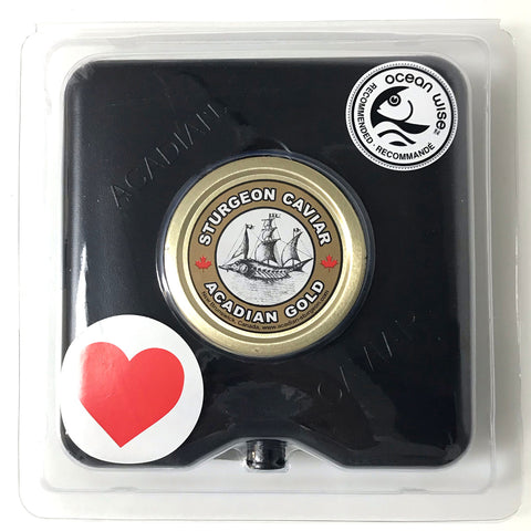 box of caviar from Acadian Caviar