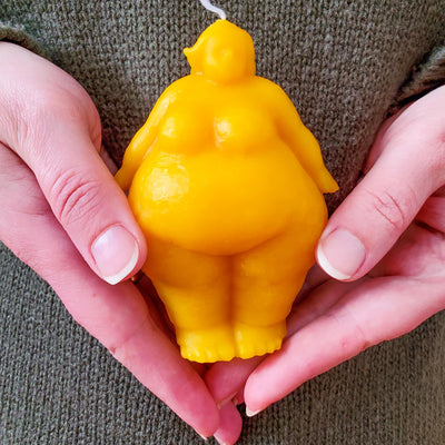 Natural Beeswax Candle Female Body