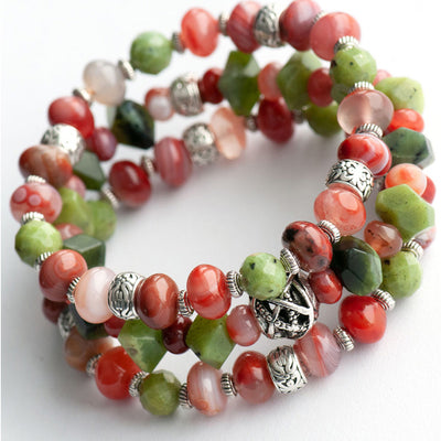 Successful Lynx - Set de bracelets cornaline et jade