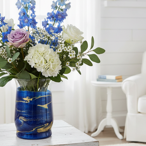 Vase d'une décoration artistique en résine