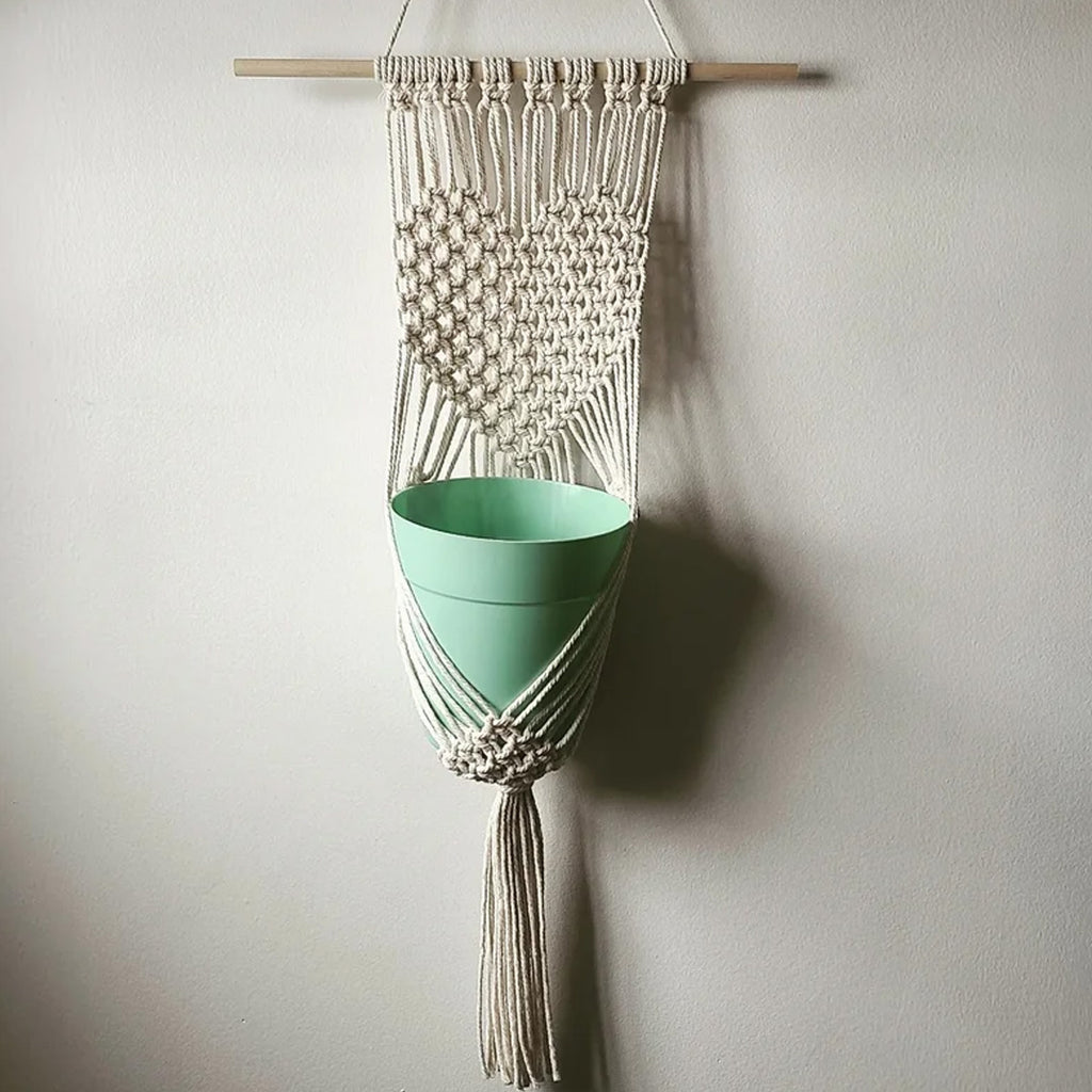 macrame heart plant hanger Macrame Heart Plant Hanger – Excellence NB