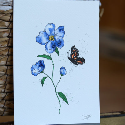 Blues with butterfly