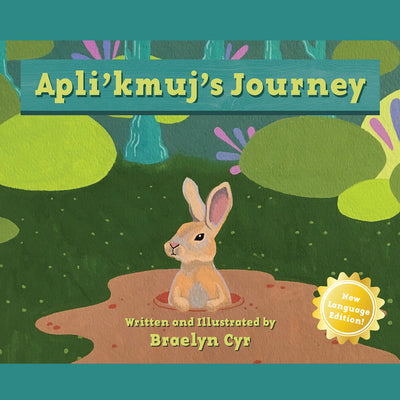 Apli'kmuj's Journey book cover with a rabbit on it from Monster House Publishing