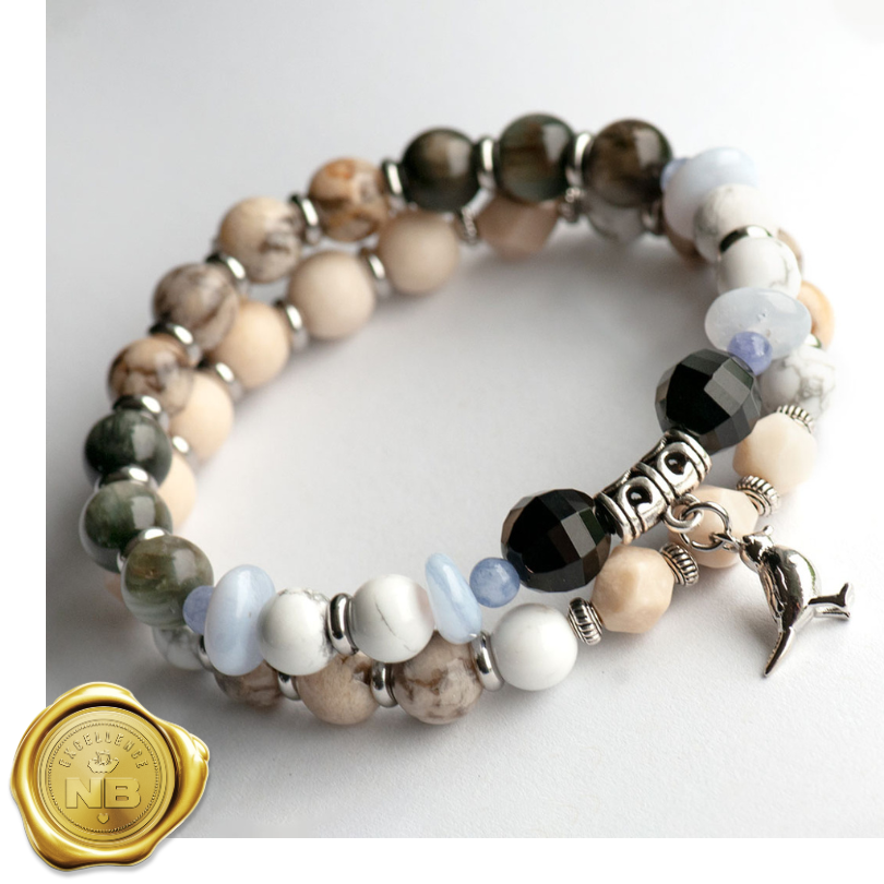 Black Capped Chickadee Bracelet Duo