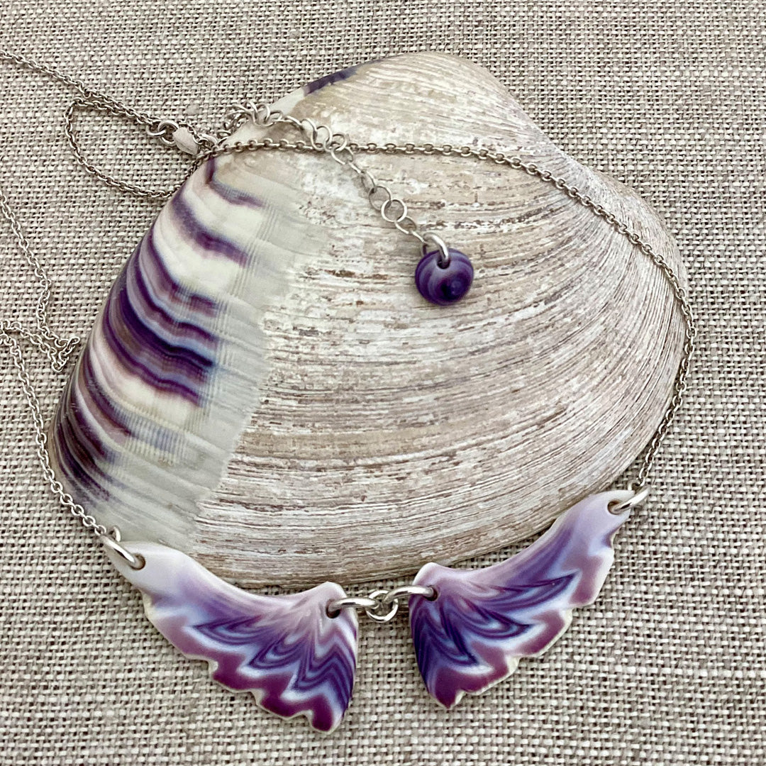 A Angel Wings necklace from Wildabout Wampum