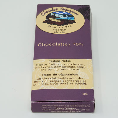 Chocolate Bar 70% Vietnam from the Dak Lak region.