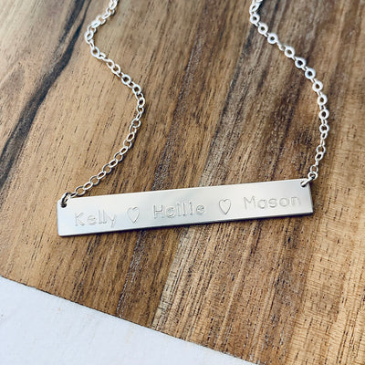 Personalized Heart Family Necklace