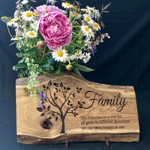 Engraved Tree Sign Family Tree Engraved Wood Sign – Excellence NB