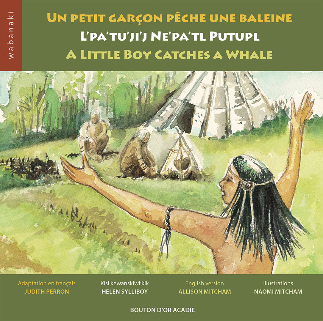 Un petit garçon pêche une baleine