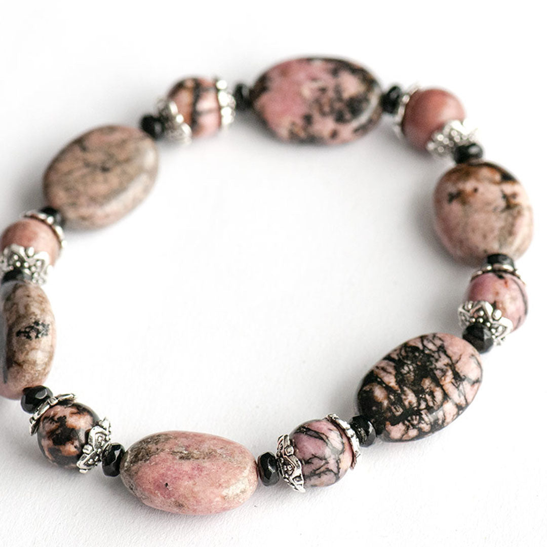 Bracelet de sauvetage en rhodonite