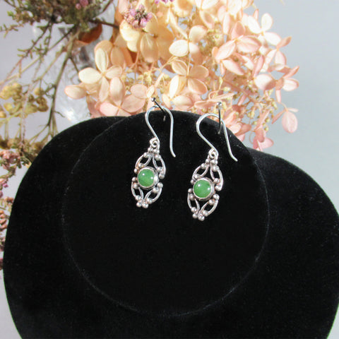 Boucles d'oreilles en jade néphrite