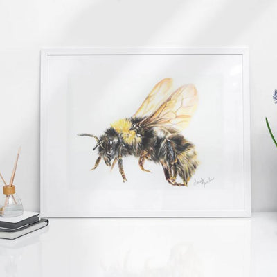Matted Bee Fine Art Print