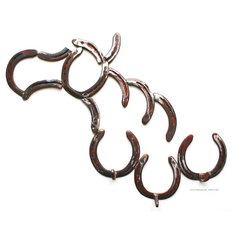 Horseshoe Horse Head with Hooks